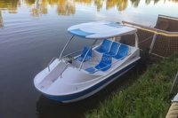 Projet de divertissement aquatique passionnant : Bateau de pêche électrique 5 places, mini-bateau tamponneur, bateau rapide en fibre de verre et alliage d'aluminium