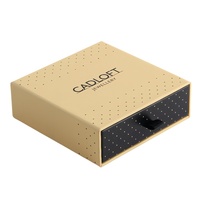 Coffrets Cadeaux à Bijoux Kraft Led Personnalisés Boîte et Pochette à Bijoux Boîte à Bijoux Magnétique en Carton avec Logo Doré pour Boucles d'Oreilles Collier