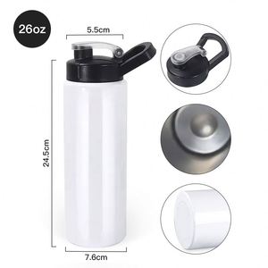 Large Capacity Outdoor Portable LOGO Sublimation 20Oz 26Oz Flip Lid Direct Drink Space Water <b>Bottle</b> Flask Tumbler With Handle - Product Image 4