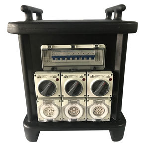 IP67 ポータブル 3+相 プラスチック製 ポータブルステージ 防水 電源分配盤 ボックス 電気機器 - Product Image 2