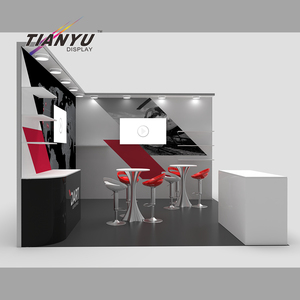 Tùy chỉnh thiết kế 3x3 Meter Trung Quốc tiêu chuẩn bán lẻ hiển thị triển lãm Panel tường gian hàng hội chợ triển lãm hội chợ đứng với TV - Product Image 2