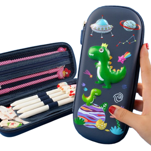 Boîte à crayons 3D mignonne de dessin animé pour l'école primaire, trousse à crayons en EVA, cuir/PU, multifonctionnelle et créative pour enfants - Product Image 2