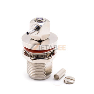 Conector Coaxial RF Hembra Tipo N con Brida de 4 Orificios para Montaje en Panel, <span class=keywords><strong>Terminal</strong></span> de Soldadura/Crimpado para Cable RG178 RG316 RG58 - Product Image 4