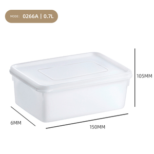 Özelleştirme beyaz şeffaf kovaları organizatör gıda buzdolabı taze 0.7L kutusu plastik PP gıda saklama kabı - Product Image 6