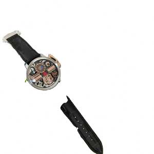 Reloj Mecánico Automático para Hombre Jacob Co con Caja de Acero y Correa de Cuero Genuino, Esfera Musical Opera Godfather, Movimiento 87135 - Product Image 1