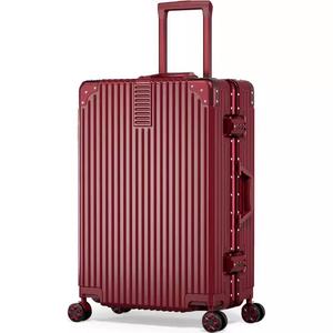 Koper Pengantin Merah untuk Perlengkapan Pernikahan, Koper Roda dengan Kotak Kata Sandi, Bahan Neoprene Tahan Lama & Tahan Gempa, Sepasang - Product Image 5