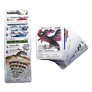 55 cartes de collection Pokémon TCG assorties par boîte, cartes rares Vmax <span class=keywords><strong>GX</strong></span> en feuille d'or, pack de cartes à collectionner pour enfants, cadeaux - Product Image 3