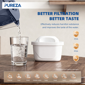 Filtres à eau de remplacement PUREZA NSF53 Ama Zon de qualité supérieure pour filtre à eau pour carafe, 8 pièces, compatibles avec la carafe BRI-TA - Product Image 5