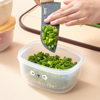 Boîte de conservation alimentaire en PP de qualité alimentaire sans BPA, drainable, empilable, anti-fuite, pour la conservation des aliments frais, motif dessin animé mignon, pour réfrigérateur, gingembre