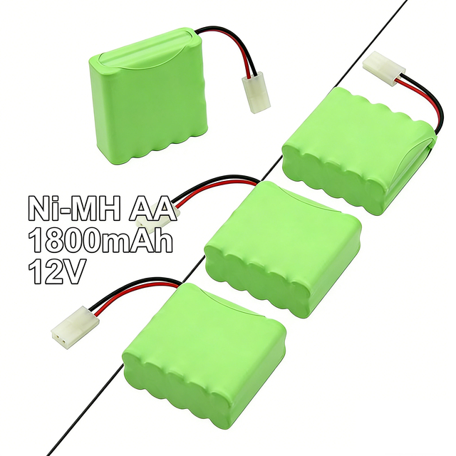 12V 1800mAh Ni-MH AA Rechargeable Battery Pack with Ota-Miya Connector. Suitable for Toys, Remote Control Cars, and Power Tools.