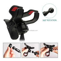Support de téléphone portable professionnel noir en gros, hauteur et angle réglables, support de diffusion en direct rotatif, support de téléphone portable multi-caméras