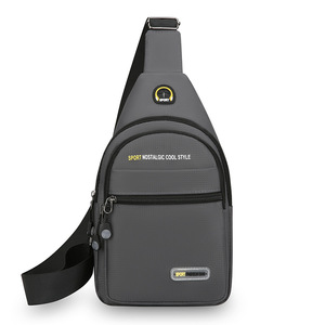Men's Chest Bag Nylon Portable Outdoor Sports Cycling Travel Crossbody Gray Black Green Blue Solid Color - Product Image 5
