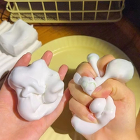 Jouets sensoriels anti-stress en forme de tofu, jouets moelleux à effets sonores apaisants pour le remplissage de blocs de construction