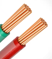 CE THWN THHN Cable eléctrico trenzado AWG 4 6 8 10 12 14 Cable eléctrico de cobre trenzado para construcción