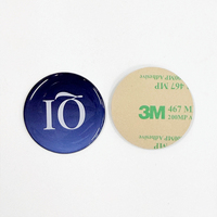 Étiquette RFID sur métal, fabricant NTAG215, grande taille 40 mm, matériau absorbant en époxy 504B, code QR, code-barres, étiquettes NFC personnalisées