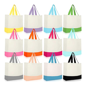 Promotional Personalized Blank Plain Cotton Canvas Bags in Stock Reusable Shopping Cotton Tote Bags With Custom Printed Logo