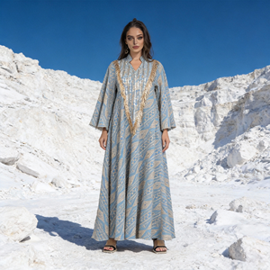 Luxury Elegant Embroidery Polyester Modest Abaya <b>Dress</b> <b>for</b> Muslim <b>Women</b> Custom Design Wholesale Party Occasion - Product Image 1