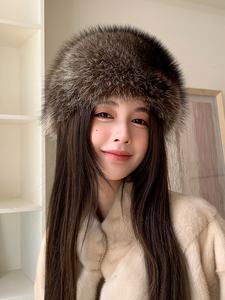 ラクーン帽子女性の新しい冬のアメリカのアライグマの毛皮の帽子 - Product Image 2