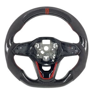 Volante Deportivo de Fibra de Carbono Forjado Real en Oferta para <span class=keywords><strong>Volkswagen</strong></span> MK8 Golf Gti Passat Teramont 2020-2024 - Product Image 4