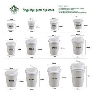 Vaso de Papel para Café Desechable, Biodegradable, de Pared Simple, Resistente al Agua, de Grado Alimenticio, con Logotipo Personalizado, Venta al Por Mayor de Fábrica China, para Bebidas Calientes/Frías <span class=keywords><strong>JAN</strong></span> - Product Image 3