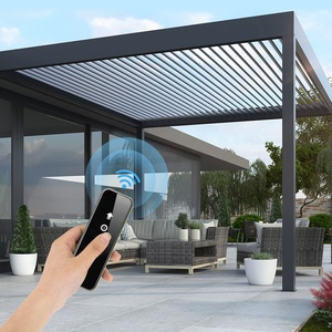 Cubierta de Piscina Tipo Pabellón de Tamaños Personalizados, Techo de Celosía de Aluminio de Lujo, <span class=keywords><strong>Impermeable</strong></span>, Pérgola Motorizada Automática - Product Image 5