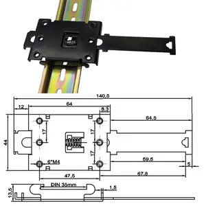 Radiador fivela do trilho interruptor poder instalação suporte relé solidstate fivela do trilho do interruptor de alimentação