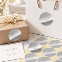 Autocollants d'aromathérapie imperméables en papier spécial gaufré argent mat, adhésif puissant personnalisé, forme spéciale, 500 feuilles, étiquettes d'emballage