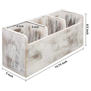 Wooden Storage Box Rectangle Open Top With Compartments For Kitchenware Tableware Desktop Organization - Product Image 3