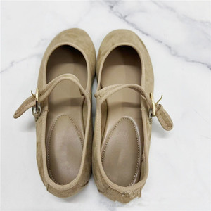 Zapatos planos Mary Jane Retro franceses para <span class=keywords><strong>mujer</strong></span>, suela blanda de corte bajo con una correa, zapatos de talla grande, gran oferta transfronteriza - Product Image 4