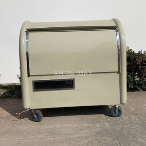 Carrito de Comida Móvil para Hamburguesas, Flores y Café, con Sombrilla, para Uso en Exteriores - Product Image 2
