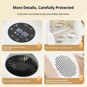 Boîte de séchage pliable pour animaux de compagnie, séchoir pour chat, séchoir pour petit chien, boîte de séchage intelligente pour animaux de compagnie à domicile - Product Image 4