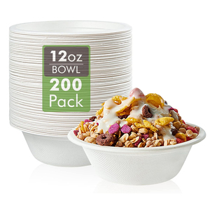 40oz eco-friendly ciotole da portata monouso biodegradabili in carta contenitori per stoviglie per feste cibo zuppa-canna da zucchero bagassa DDP USA / America - Product Image 2