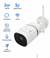 Caméra de sécurité sans fil PTZ extérieure 5MP WiFi, caméra CCTV avec vision nocturne infrarouge, surveillance domestique