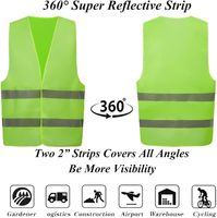 Gilet de sécurité haute visibilité personnalisé jaune réfléchissant pour les marathons caritatifs, les bénévoles et les cadeaux promotionnels