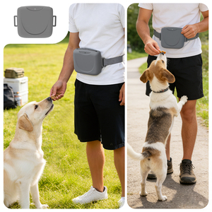 Taşınabilir Silikon Köpek Ödül Çantası Sızdırmaz Evcil Hayvan Eğitim Çantası Köpek Maması Atıştırmalık Bel Çantası Eğitim İçin - Product Image 2