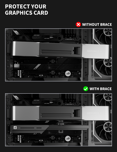 <span class=keywords><strong>Support</strong></span> de <span class=keywords><strong>carte</strong></span> <span class=keywords><strong>graphique</strong></span> réglable upHere, <span class=keywords><strong>support</strong></span> anti-affaissement robuste en alliage avec rail coulissant - Product Image 2