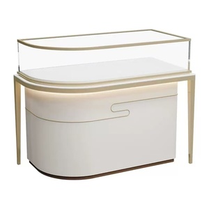 Vitrine de présentation de <span class=keywords><strong>bijoux</strong></span> en acier inoxydable rond de luxe RZ, <span class=keywords><strong>présentoir</strong></span> de <span class=keywords><strong>bijoux</strong></span> en bois, présentoirs de <span class=keywords><strong>bijoux</strong></span> - Product Image 5