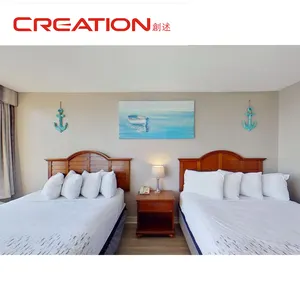 创建酒店家具迪拜样品展示模型中东风格实木床头板酒店