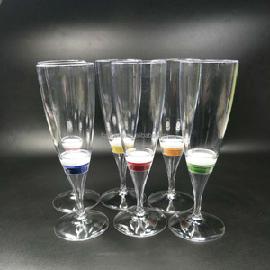 Logo personnalisé eau liquide lumière clignotante <span class=keywords><strong>LED</strong></span> coupe de <span class=keywords><strong>Champagne</strong></span> <span class=keywords><strong>LED</strong></span> vin <span class=keywords><strong>Champagne</strong></span> flûte verres pour mariage fête - Product Image 6