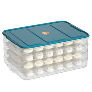 Wholesale Multi Layer Dumpling Box Household Food Grade Freezer Egg Preservation Box Quick Freezing Refrigerator Storage Box