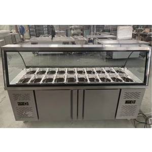 2024 commerciale bancone Buffet ristorazione cibo Display panini <span class=keywords><strong>Pizza</strong></span> preparare tavolo da lavoro bar salade ristorante professionnel - Product Image 4