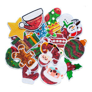 Parche Termoadhesivo Personalizado de Lentejuelas de Papá Noel y Muñeco de Nieve para Ropa de Invierno, Accesorio DIY para Sombrero - Product Image 4