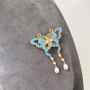 เข็มกลัดผีเสื้อทำมือ - ดีไซน์แบบดั้งเดิมของจีน - Product Image 5