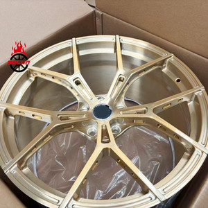 Jantes forgées concaves Bolun Wheels, design creux léger, finition or bronze brossé, 20x9 20x10.5 5x112, pour <span class=keywords><strong>BMW</strong></span> G31 <span class=keywords><strong>M550d</strong></span> - Product Image 3