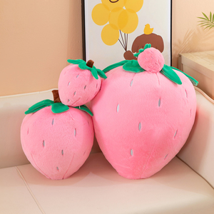 Bán buôn siêu mềm dâu tây đồ chơi sang trọng trẻ em nhồi bông trái cây búp bê với PP bông điền quà tặng và phụ kiện nhà - Product Image 6
