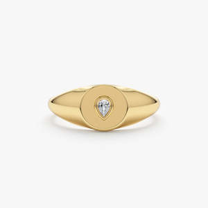 Anillo de Latón Xinyun con Diamantes, Exquisito Anillo Chapado en <span class=keywords><strong>Oro</strong></span> para Mujer - Product Image 1