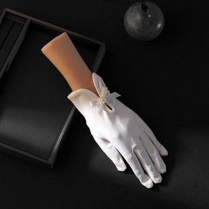 <span class=keywords><strong>Guanti</strong></span> da sposa piccolo fiocco bianco abito da sposa corto elegante abbinamento ornamenti accessori <span class=keywords><strong>per</strong></span> ragazze - Product Image 2