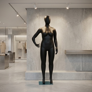Maniquí Femenino <span class=keywords><strong>de</strong></span> Plástico Cromado <span class=keywords><strong>de</strong></span> Cuerpo Completo, Talla Grande, con Cabeza, Pechos <span class=keywords><strong>Grandes</strong></span> y Trasero Grande para Exhibición <span class=keywords><strong>de</strong></span> Ropa - Product Image 1