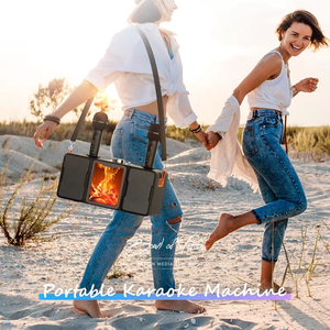Новый динамик SP600 с беспроводным микрофоном, домашний караоке-динамик, портативный караоке-динамик с 2 беспроводными микрофонами - Product Image 4