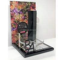 RAY YI comptoir de centre commercial personnalisé populaire miroir rose acrylique cosmétiques mac rouge à lèvres et mascara présentoir
